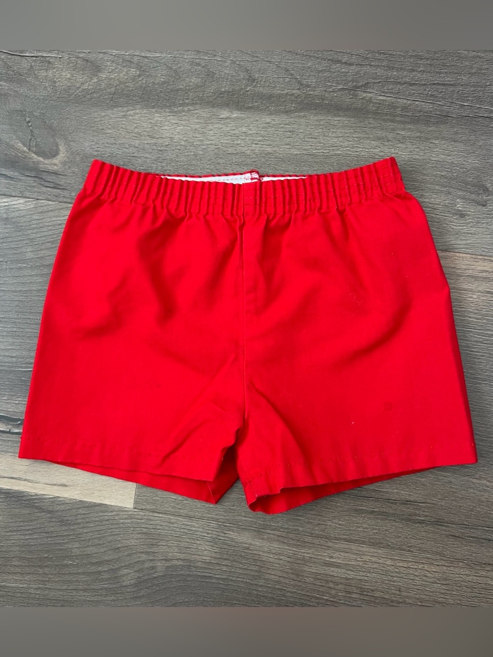 Vintage Toddler Red Flat Front Retro Shorts Size 4